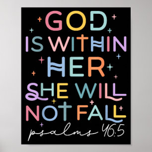 God Within Her Christian Faith Not Fail Believers Poster