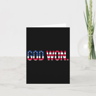 God Won Jesus Faith Over All Things Christian Quot Card
