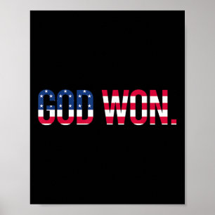 God Won Jesus Faith Over All Things Christian Quot Poster