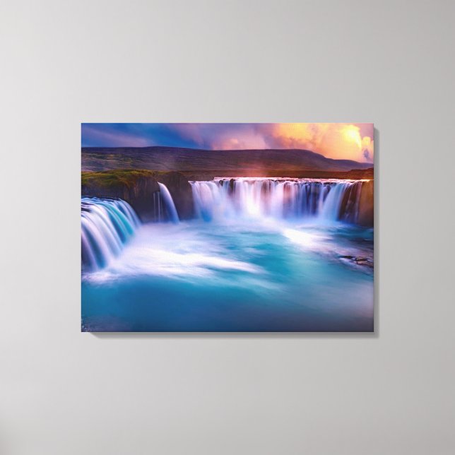 Godafoss, Iceland Waterfalls Canvas Print (Front)