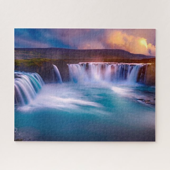 Godafoss Waterfall, Iceland Beautiful Landscape  Jigsaw Puzzle (Horizontal)