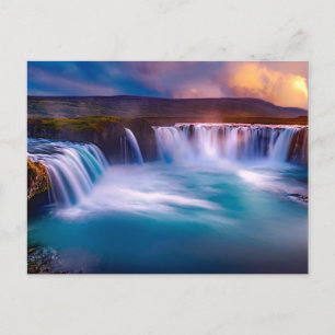 Godafoss Waterfall, Iceland Beautiful Landscape Postcard