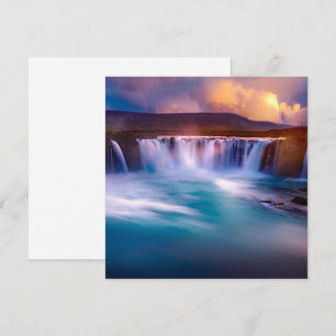 Goðafoss Waterfall Iceland Flat Card