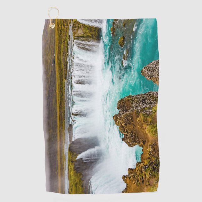 Godafoss waterfall, Iceland Golf Towel (Front)