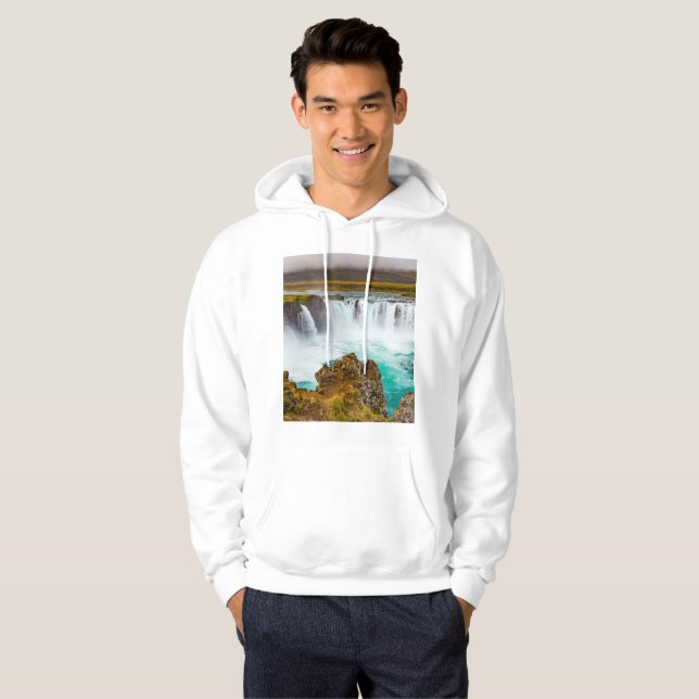 Godafoss waterfall, Iceland Hoodie (Front Full)