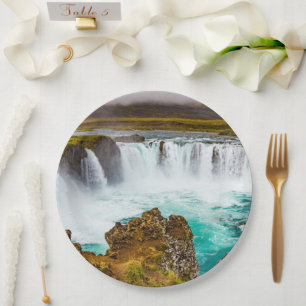 Godafoss waterfall, Iceland Paper Plate