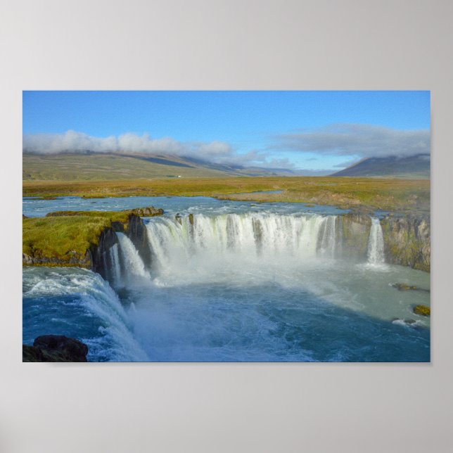 Godafoss Waterfall, Iceland Poster (Front)