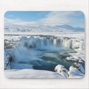 Godafoss Waterfall Landscape Mouse Pad