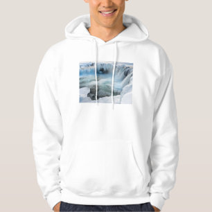 Godafoss waterfall, winter, Iceland 2 Hoodie