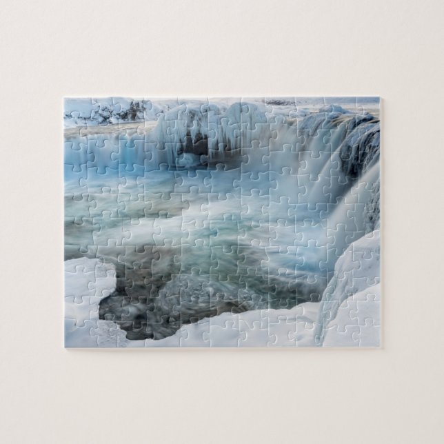 Godafoss waterfall, winter, Iceland 2 Jigsaw Puzzle (Horizontal)
