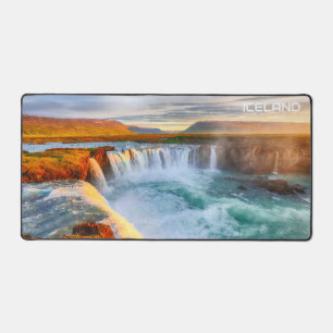 Godafoss Waterfalls, Iceland Desk Mat