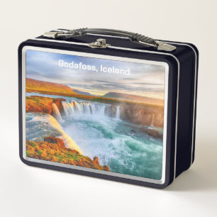 Godafoss Waterfalls, Iceland Metal Lunch Box