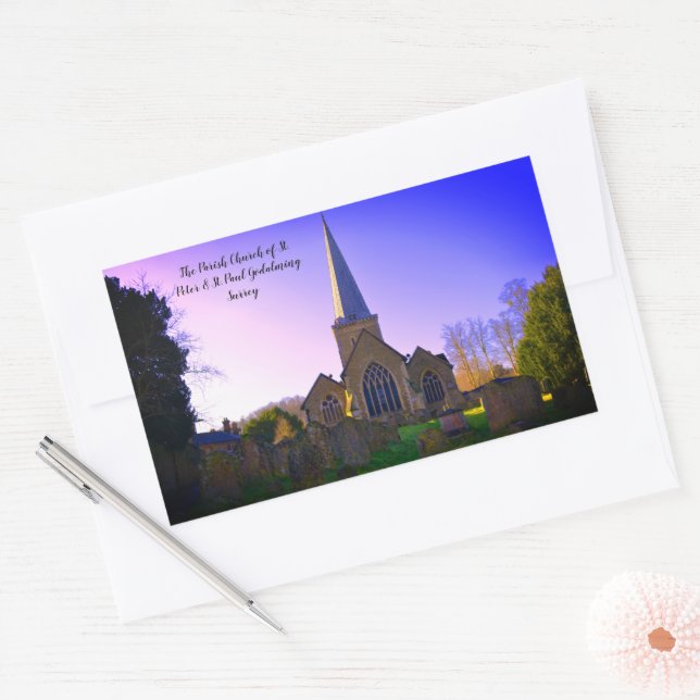 Godalming Church Of England Midday Rectangular Sticker (Envelope)
