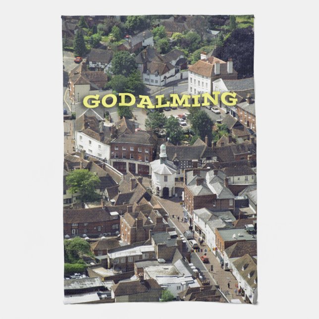 Godalming Surrey England Tea Towel (Vertical)