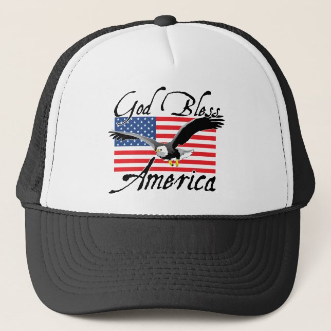 GodBlessAmerica_v3 Trucker Hat (Front)