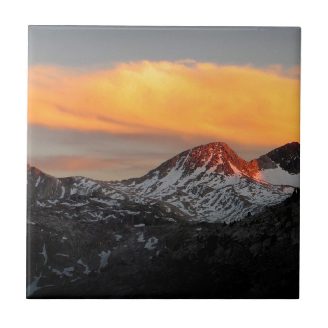 Goddard Divide Alpenglow - John Muir Trail Tile (Front)