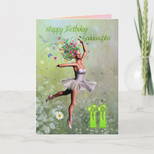Goddaughter age 11, flower fairy birthday card