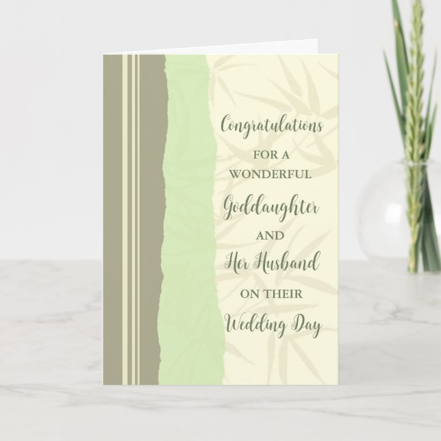 Goddaughter and Her Husband  Congratulations Card (Front)