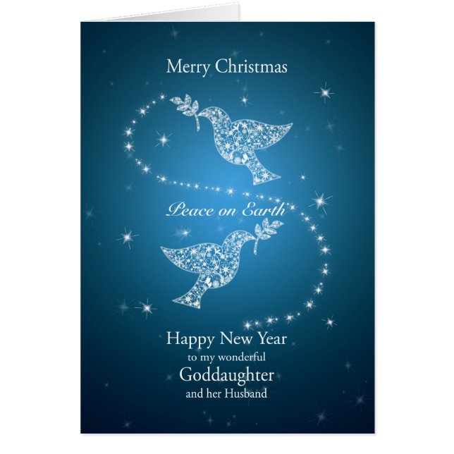 Goddaughter and Husband, Doves of Peace Christmas (Front)