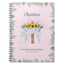 Goddaughter CONFIRMATION Pink Sunflowers Floral