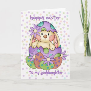 Goddaughter Easter Card With Easter Bunny - Greeti