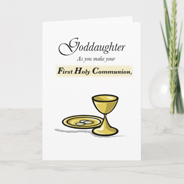 Goddaughter, First Communion Congratulations Card (Front)