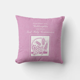 Goddaughter First Communion, Pink Cushion