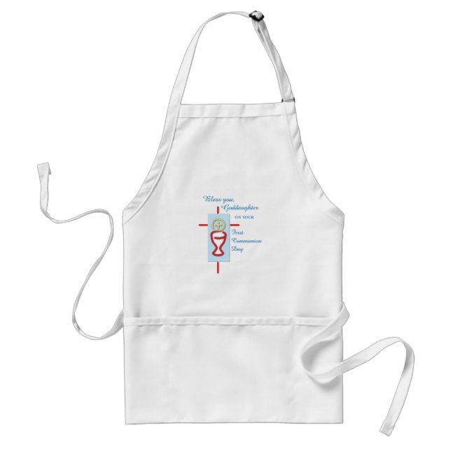 Goddaughter, First Holy Communion, Turquoise Standard Apron (Front)
