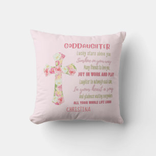 Goddaughter Gift Motivational Encouragement NAMED Cushion