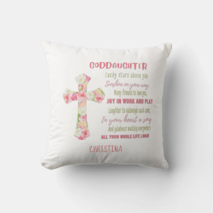 Goddaughter Gift Motivational Encouragement NAMED Cushion