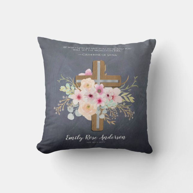 Goddaughter Gift Motivational Encouragement NAMED Cushion (Front)