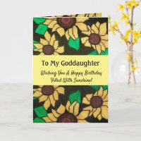 Goddaughter Happy Birthday Sunflowers