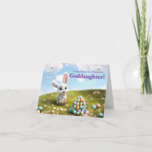 Goddaughter Happy Easter with Happy Easter Bunny  Card
