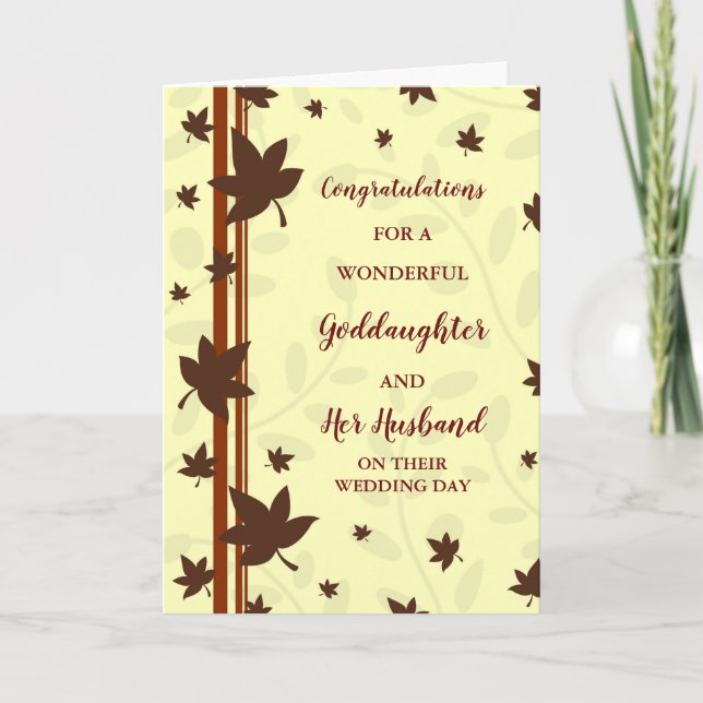 Goddaughter & Her Husband Wedding Congratulations Card (Front)