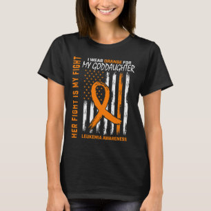 Goddaughter Leukaemia Cancer Awareness American Fl T-Shirt