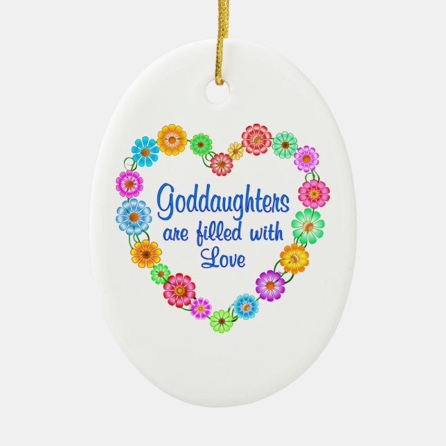 Goddaughter Love Ceramic Tree Decoration (Front)