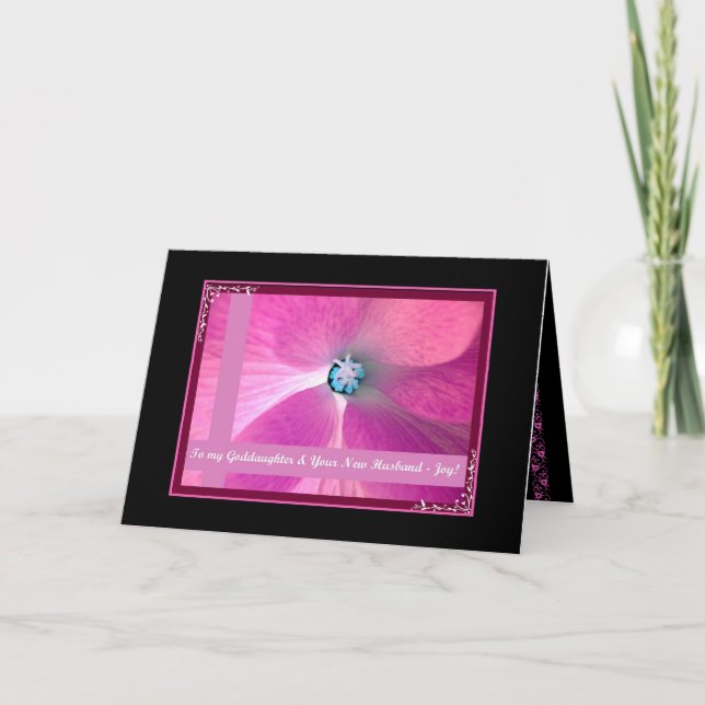 GODDAUGHTER & New Husband Wedding Congratulations Card (Front)