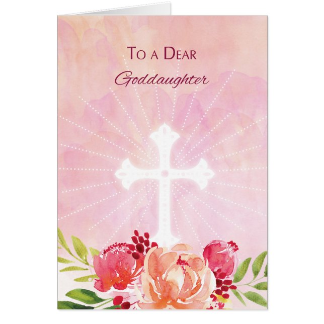 Goddaughter Religious Easter Blessings Watercolor (Front)