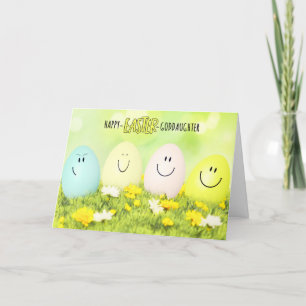 Goddaughter Smiling Easter Eggs Holiday Card