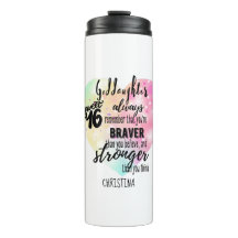 Goddaughter Sweet16 Quote Gift Braver Stronger