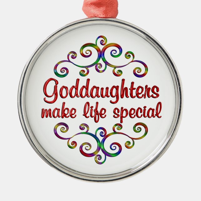 Goddaughters Make Life Special Metal Tree Decoration (Front)