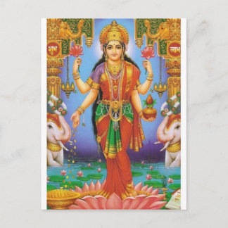 goddes laxshmi postcard