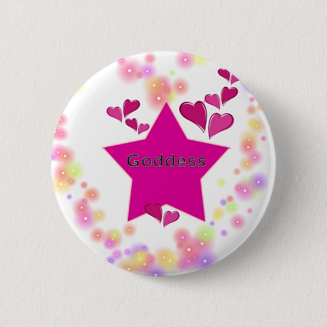GODDESS 6 CM ROUND BADGE (Front)