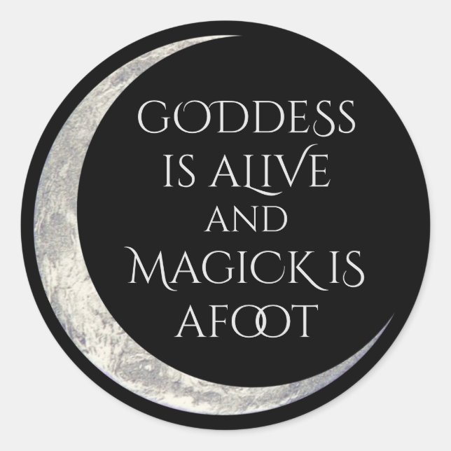 Goddess Alive Round Sticker (Front)