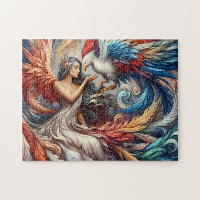 Goddess And Firebird Jigsaw Puzzle (Horizontal)