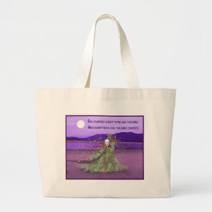 Goddess And Moon Large Tote Bag