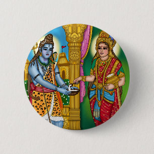 Goddess Annapurna Vintage Button