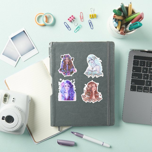 Goddess art stickers by Renee Lavoie (iPad Cover)