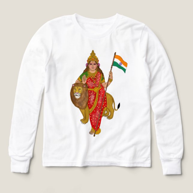 Goddess Bharat Mata T-Shirt (Design Front)