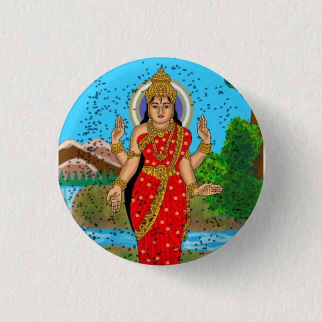 Goddess Bhramari Button  (Front)